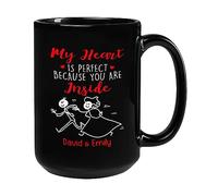 Mi Corazón Es Perfecto Porque Tú Lo Eres Tazas Té Novedad Tazón Graciosa Tazón De Café Regalos Novedosos Para Novios Navidad Oficina 330Ml