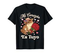 Mi Corazón Es Tuyo Rana Coquí con Rosas Boricua Valentine Camiseta