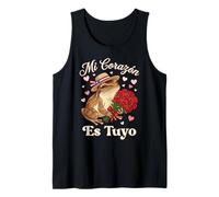 Mi Corazón Es Tuyo Rana Coquí con Rosas Boricua Valentine Camiseta sin Mangas