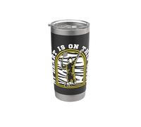 Mi corazón está en esta cancha ama el bádminton jugador de Shuttlecock Vaso térmico de acero inoxidable de doble pared