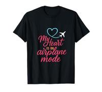 Mi corazón está en Modo avión Diseño de cotización de Viaje Camiseta