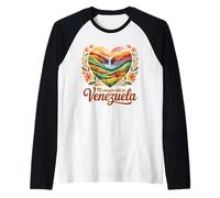 Mi Corazón Está en Venezuela Orgullo Venezolano Camiseta Manga Raglan