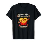 Mi corazón está tomado y también mis Papas Fritas - Humor de Parejas Camiseta