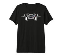 Mi corazón Late como un Verdadero Jugador con un Controlador Camiseta Premium