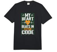 Mi corazón Late en código Binario Comfort Colors Adult Heavyweight T-Shirt