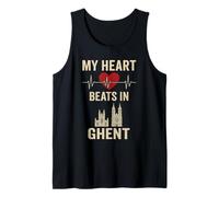 Mi corazón late en Gante Bélgica City Pride Camiseta sin Mangas