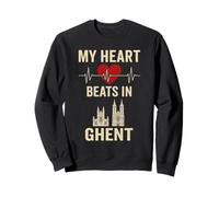 Mi corazón late en Gante Bélgica City Pride Sudadera