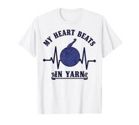 Mi corazón Late en Hilo, Divertido Amante del Ganchillo Camiseta