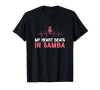 Mi corazón Late en Samba Divertida Clase de Samba para un bailarín de Samba Camiseta