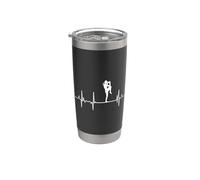 Mi corazón late por el artista marcial de Muay Thai Vaso térmico de acero inoxidable de doble pared