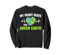 Mi corazón Late por el Planeta Verde del Día de la Tierra Estudiantes Maestros Sudadera