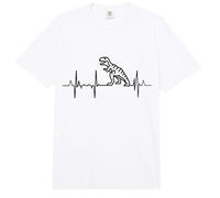 Mi corazón Late por los Dinosaurios Línea del corazón Comfort Colors Adult Heavyweight T-Shirt