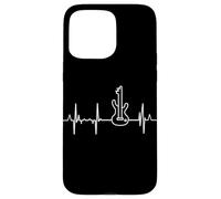 Mi corazón late por mi guitarra eléctrica Guitarrista Carcasa para iPhone 15 Pro Max