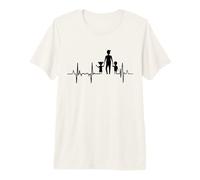 Mi corazón Late por mis Hijos Papa Pulse Line Camiseta Premium