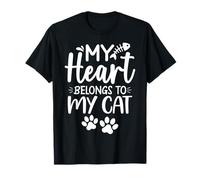 Mi corazón pertenece a mi gato Camiseta