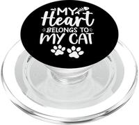 Mi corazón pertenece a mi gato PopSockets PopGrip para MagSafe
