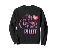Mi corazón Pertenece a un piloto piloto de la Escuela de Vuelo Sudadera