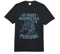 Mi corazón Pertenece a un zoológico de Aves Peafowl Comfort Colors Adult Heavyweight T-Shirt