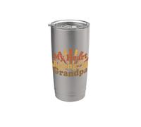 Mi corazón pertenece al abuelo Retro Groovy Sunset Vintage Vaso térmico de acero inoxidable de doble pared