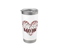 Mi corazón se acelera para los amantes de los encurtidos fritos Vaso térmico de acero inoxidable de doble pared