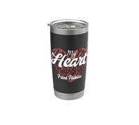 Mi corazón se acelera para los amantes de los encurtidos fritos Vaso térmico de acero inoxidable de doble pared