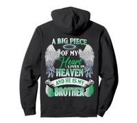 Mi corazón Vive en el Cielo Él es mi Hermano Memorial Sympathy Sudadera con Capucha