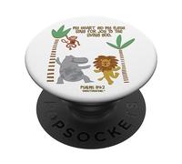 Mi Corazón y Mi Carne Cantan Escritura Bíblica Animales de la Selva PopSockets PopGrip Adhesivo