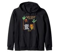Mi Corazón y Mi Carne Cantan Escritura Bíblica Animales de la Selva Sudadera con Capucha