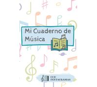 Mi Cuaderno de Música | Cuaderno de Música para Niños | Con 6 Pentagramas | 100 Páginas: Cuaderno A5 | Libreta Pequeña | Libretas Bonitas
