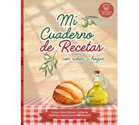 Mi Cuaderno de Recetas con sabor a hogar: Diario de recetas en blanco para escribir y organizar tus 100 platos favoritos en formato A4 con diseño de ... para recetas cortas como para recetas largas.