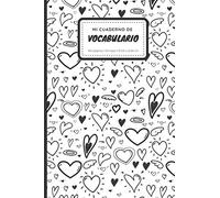 Mi cuaderno de vocabulario: Libro para registrar 2100 palabras de vocabulario | 3 columnas | 100 páginas | 50 hojas | 15.2 x 22.9 cm, DIN A5
