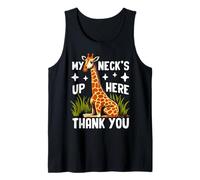 Mi Cuello está aquí Gracias Jirafa Camiseta sin Mangas