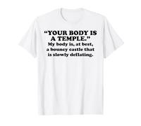 Mi Cuerpo es un Castillo Hinchable desinflando Lentamente Divertido sarcástico Camiseta