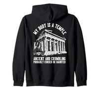 Mi Cuerpo es un Templo - Antiguo desmoronamiento Probablemente embrujada Sudadera con Capucha