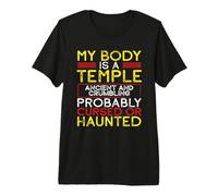 Mi Cuerpo Un Templo Antiguo Desmoronamiento Maldito Sarcasmo Embrujado Camiseta Premium