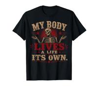 Mi Cuerpo Vive una Vida Propia Vintage Camiseta gráfica económica
