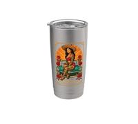 Mi Cultura, Mi Orgullo, Mi Fuerza Chicana Latina Vaso térmico de acero inoxidable de doble pared
