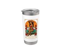 Mi Cultura, Mi Orgullo, Mi Fuerza Chicana Latina Vaso térmico de acero inoxidable de doble pared
