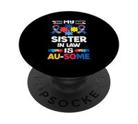 Mi cuñada es una Conciencia sobre el Autismo Au-Some PopSockets PopGrip Adhesivo