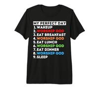 Mi día, adoración a Dios, Iglesia, mamá, papá, Abuelo, Abuela Camiseta Premium