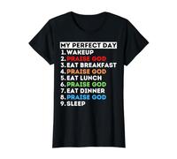 Mi día Alabanza Dios Canta Baile Adoración Mamá Papá Alabador Camiseta gráfica económica, Mujer, Negro, XL