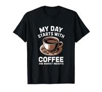 Mi día Comienza con café y perspectivas del Mercado Camiseta