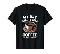 Mi día Comienza con café y perspectivas del Mercado Camiseta gráfica económica