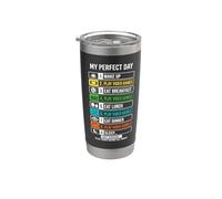 Mi Día Perfecto Jugar Videojuegos Divertido Jugador Vaso térmico de acero inoxidable de doble pared