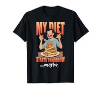 Mi dieta comienza mañana quizás dieta divertida pérdida de peso Camiseta