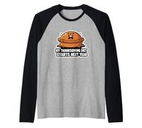 Mi Dieta de Acción de Gracias Comienza el próximo año Funny Pie Camiseta Manga Raglan