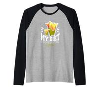 Mi Dieta es Simplemente Mejor Camiseta Manga Raglan