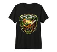 Mi Dinero Crece en los árboles Divertido Arborista Cirujano Trepador de árboles Camiseta Premium