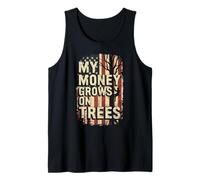 Mi dinero crece en los árboles Funny Arborist Camiseta sin Mangas
