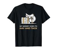 Mi Dinero Va A Heno Y Tack Ecuestre Mamá Camiseta